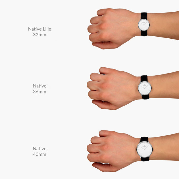 Native - 組合裝 白錶盤 - 玫瑰金錶殼 | 玫瑰金&復古棕錶帶