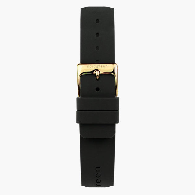 極夜黑矽膠錶帶 - 香檳金 - 40mm/42mm