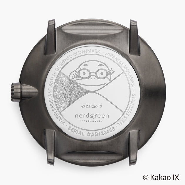Philosopher Kakao Friends Tube - 組合裝 黑錶盤 - 深空灰錶殼 | 深空灰&北歐藍錶帶